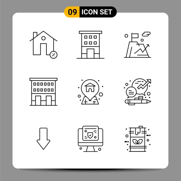 Conjunto Iconos Creativos Universales Simplemente Vector Ilustraciones Para Aplicaciones Web — Vector de stock