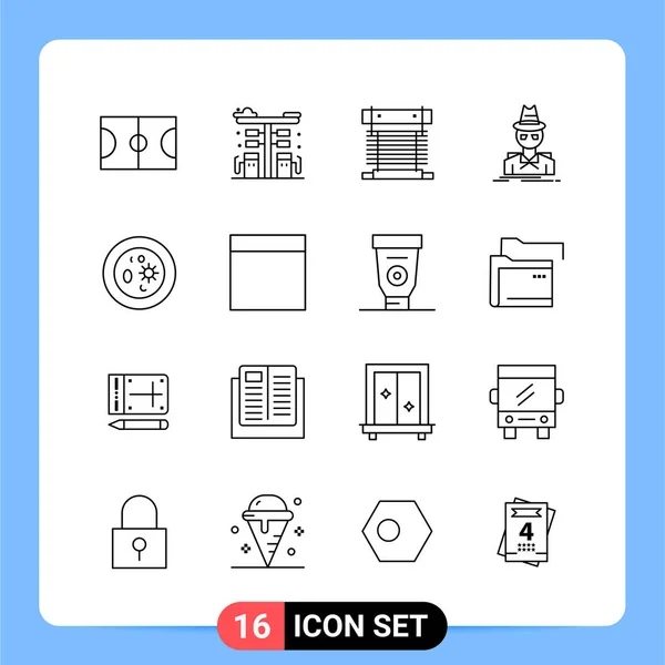 Conjunto Iconos Creativos Universales Simplemente Vector Ilustraciones Para Aplicaciones Web — Vector de stock