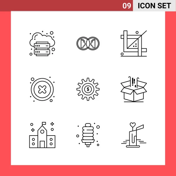 Set Universal Creative Icons Vector Illustration — Stock Vector