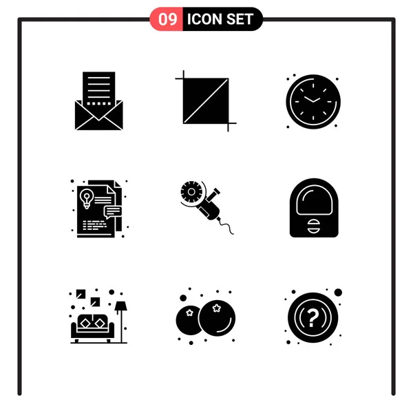 Conjunto Iconos Creativos Universales Simplemente Vector Ilustraciones Para Aplicaciones Web — Archivo Imágenes Vectoriales