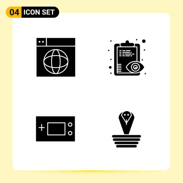 Conjunto Iconos Creativos Universales Simplemente Vector Ilustraciones Para Aplicaciones Web — Vector de stock