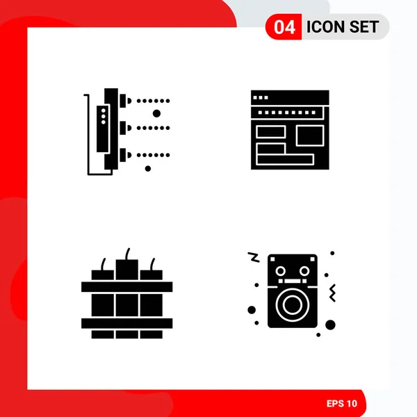 Set Universeller Kreativer Symbole Einfach Vektorillustrationen Für Web Und Mobile — Stockvektor