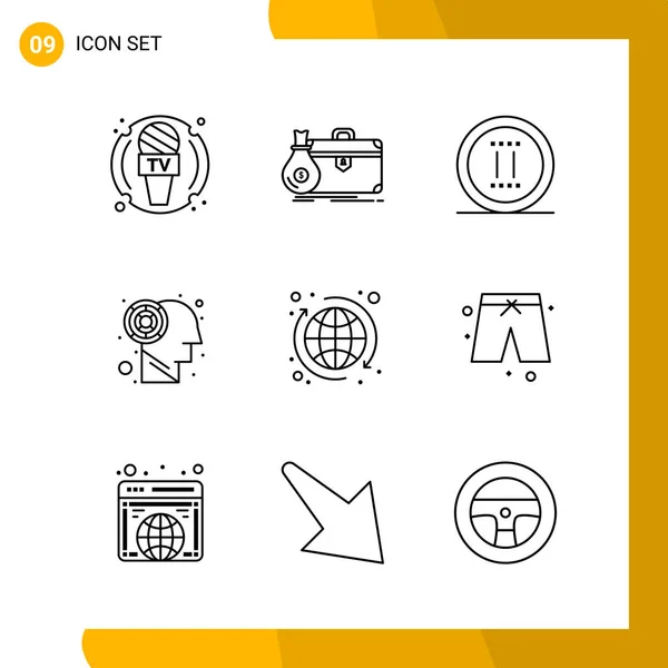 Set de 25 iconos de negocio universales Vector — Vector de stock