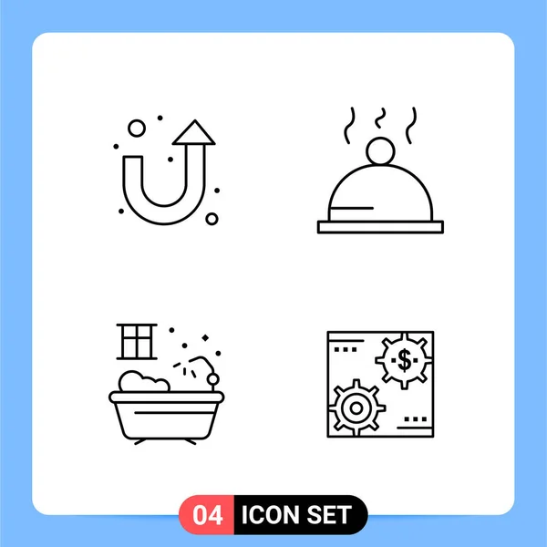 Conjunto Iconos Creativos Universales Simplemente Vector Ilustraciones Para Aplicaciones Web — Vector de stock