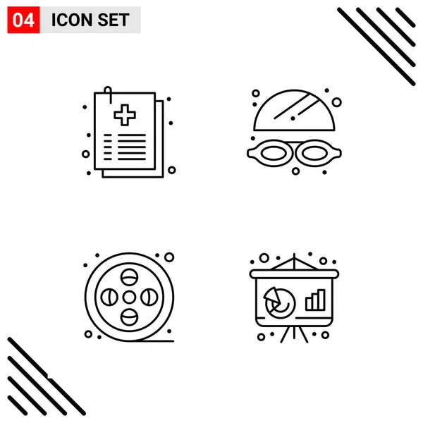 Conjunto Iconos Creativos Universales Simplemente Vector Ilustraciones Para Aplicaciones Web — Archivo Imágenes Vectoriales