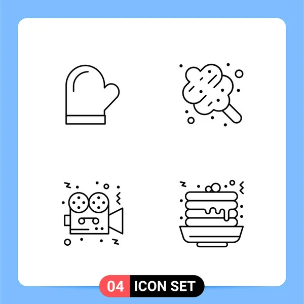 Set Dari Ikon Kreatif Universal Cukup Ilustrasi Vektor Untuk Aplikasi - Stok Vektor