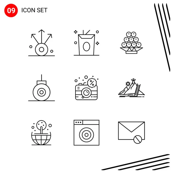 Conjunto Iconos Creativos Universales Simplemente Vector Ilustraciones Para Aplicaciones Web — Vector de stock