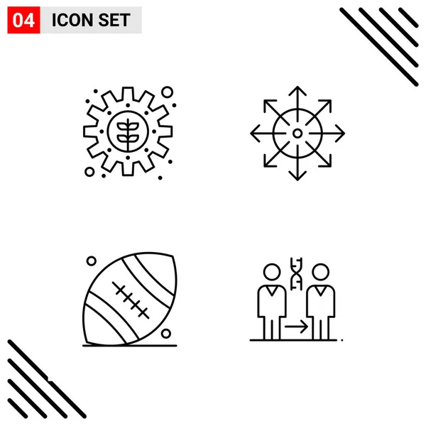 Conjunto Iconos Creativos Universales Simplemente Vector Ilustraciones Para Aplicaciones Web — Vector de stock