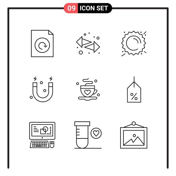 Conjunto Iconos Creativos Universales Simplemente Vector Ilustraciones Para Aplicaciones Web — Archivo Imágenes Vectoriales