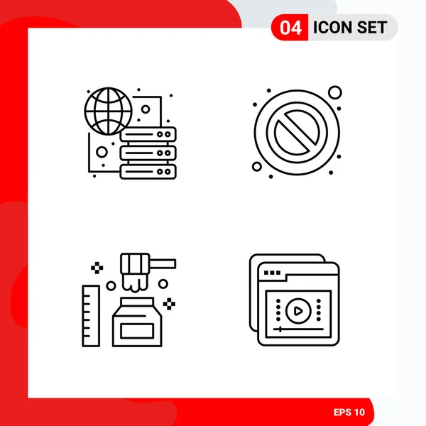 Conjunto Iconos Creativos Universales Simplemente Vector Ilustraciones Para Aplicaciones Web — Vector de stock