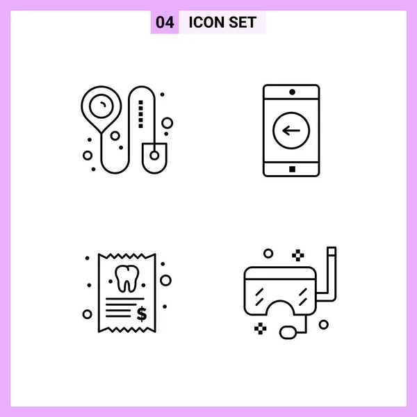 Conjunto Iconos Creativos Universales Simplemente Vector Ilustraciones Para Aplicaciones Web — Vector de stock