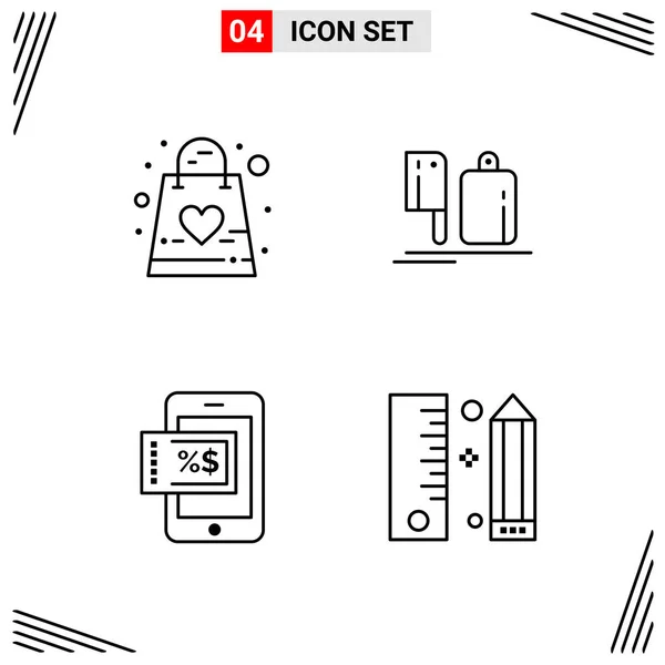 Conjunto Iconos Creativos Universales Simplemente Vector Ilustraciones Para Aplicaciones Web — Vector de stock