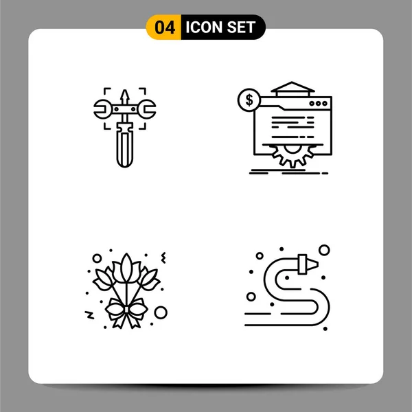 Conjunto Iconos Creativos Universales Simplemente Vector Ilustraciones Para Aplicaciones Web — Vector de stock