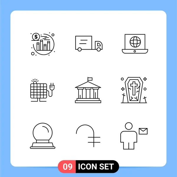 Conjunto Iconos Creativos Universales Simplemente Vector Ilustraciones Para Aplicaciones Web — Archivo Imágenes Vectoriales