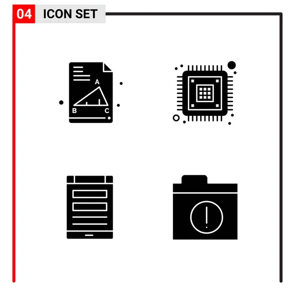 Set Icoane Creative Universale Pur Simplu Ilustrații Vectoriale Pentru Aplicații — Vector de stoc