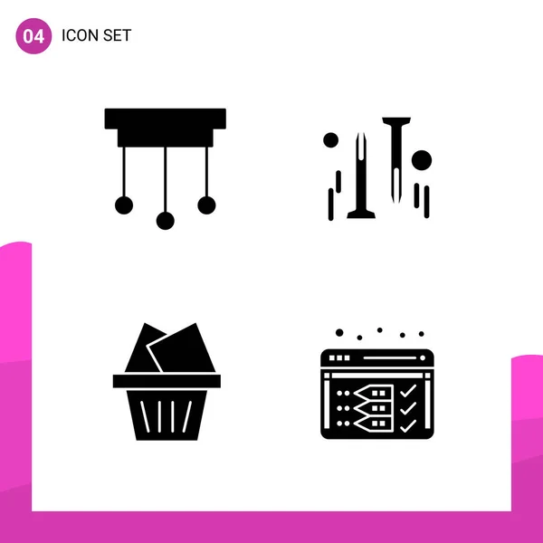 Set Universal Creative Icons Simply Vector Illustrations Web Mobile Apps — Stock Vector