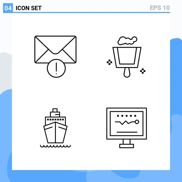 Set Universal Creative Icons Simply Vector Illustrations Web Mobile Apps — Stock Vector