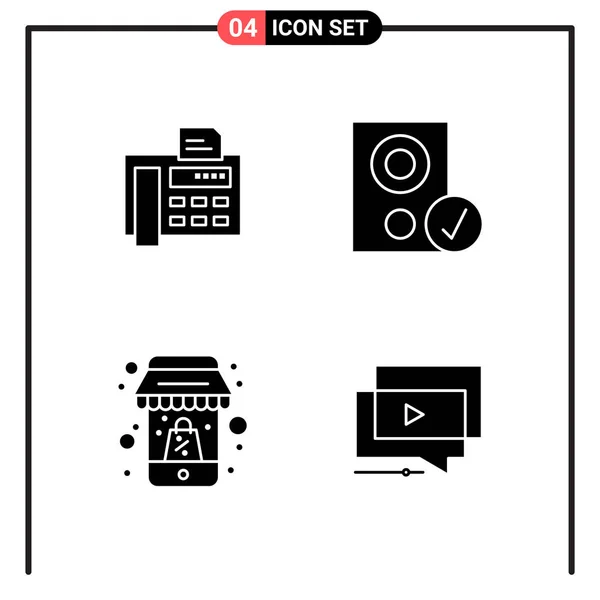 Conjunto Iconos Creativos Universales Simplemente Vector Ilustraciones Para Aplicaciones Web — Vector de stock