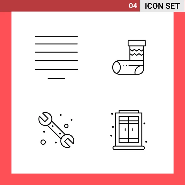 Set Universal Creative Icons Simply Vector Illustrations Web Mobile Apps — Stock Vector