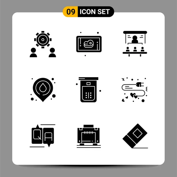 Conjunto Iconos Creativos Universales Ilustración Vectorial — Vector de stock