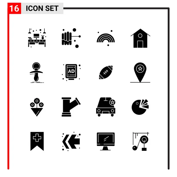 Set of 16 Universal Icons Business Vector — Stock Vector