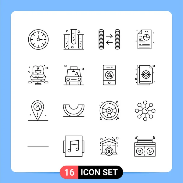 Conjunto Iconos Creativos Universales Simplemente Vector Ilustraciones Para Aplicaciones Web — Vector de stock