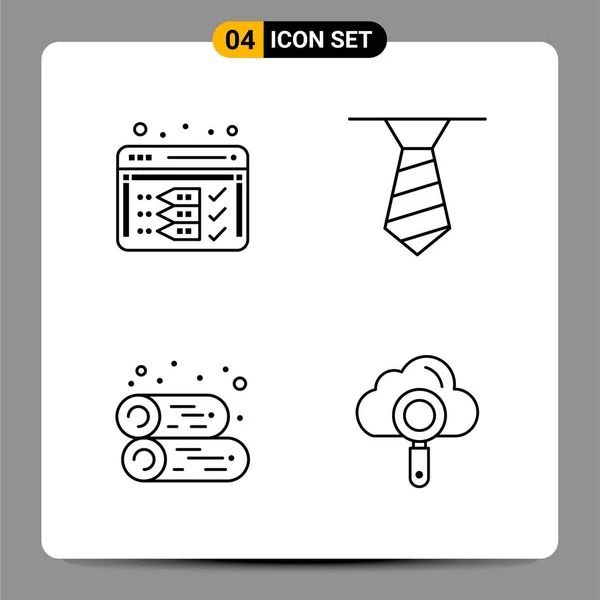 Ilustración Vectorial Del Icono Línea Seo — Vector de stock