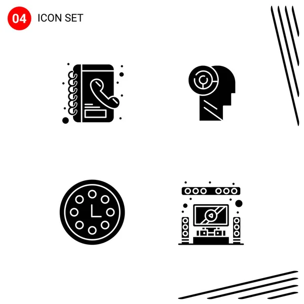 Conjunto Iconos Creativos Universales Simplemente Vector Ilustraciones Para Aplicaciones Web — Vector de stock