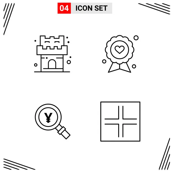 Set Universal Creative Icons Simply Vector Illustrations Web Mobile Apps — Stock Vector