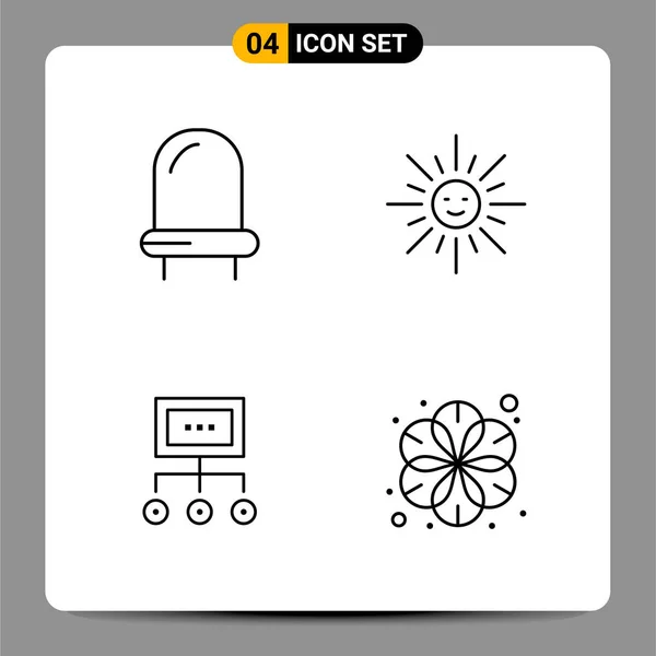 Set Universal Creative Icons Simply Vector Illustrations Web Mobile Apps — Stock Vector