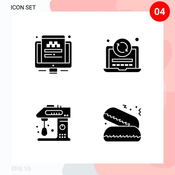 Conjunto Iconos Creativos Universales Simplemente Vector Ilustraciones Para Aplicaciones Web — Vector de stock