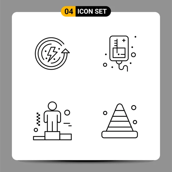 Conjunto Iconos Creativos Universales Simplemente Vector Ilustraciones Para Aplicaciones Web — Vector de stock