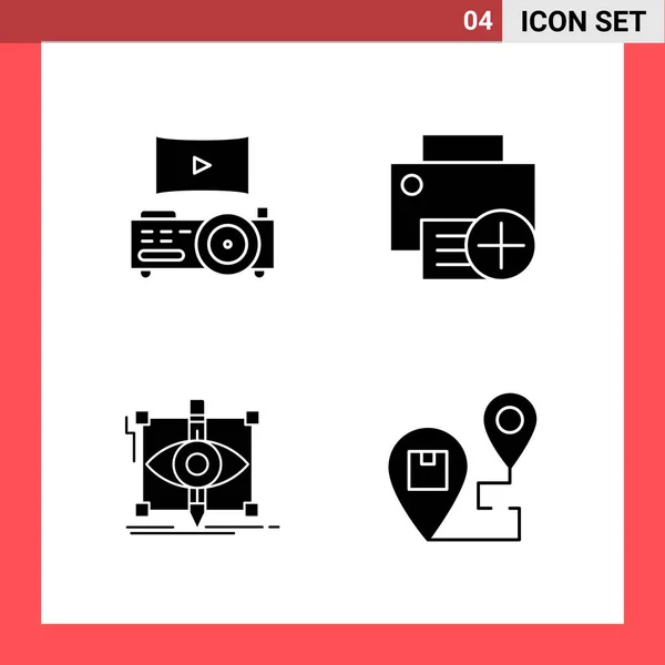 Conjunto Iconos Creativos Universales Simplemente Vector Ilustraciones Para Aplicaciones Web — Vector de stock