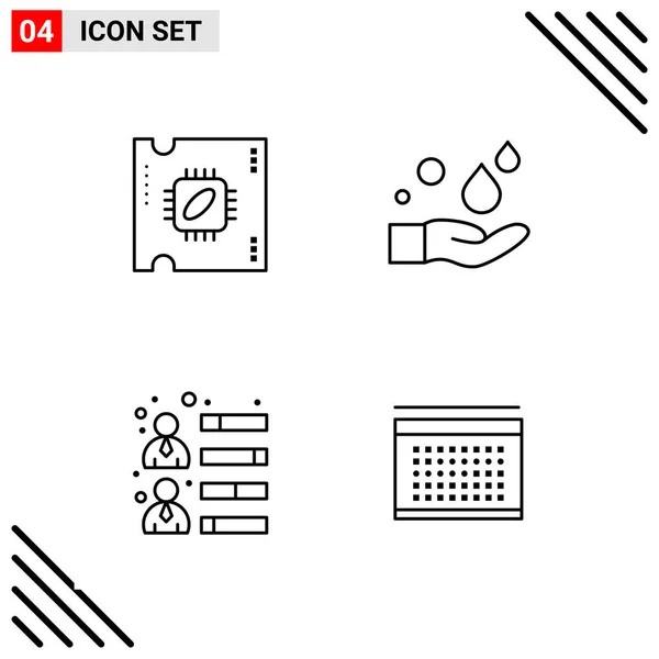 Conjunto Iconos Creativos Universales Ilustración Vectorial — Vector de stock