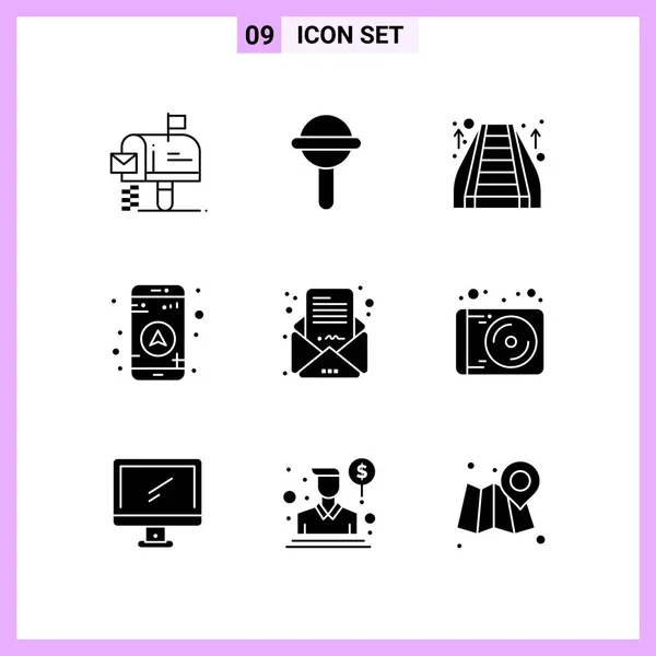 Conjunto Iconos Creativos Universales Simplemente Vector Ilustraciones Para Aplicaciones Web — Vector de stock