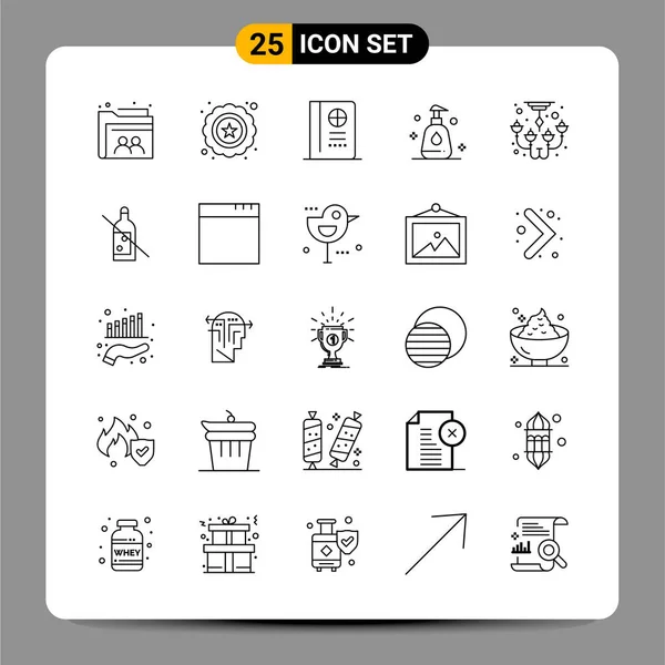 Set Dari Ikon Kreatif Universal Cukup Ilustrasi Vektor Untuk Aplikasi - Stok Vektor