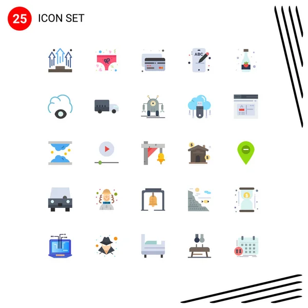 Stock Vector Icon Pack Linha Sinais Símbolos Para Bebida Bebida —  Vetores de Stock