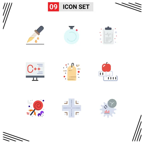 Set Modern Icons Symbols Signs Programming Develop Watch Computer Result — Stock Vector