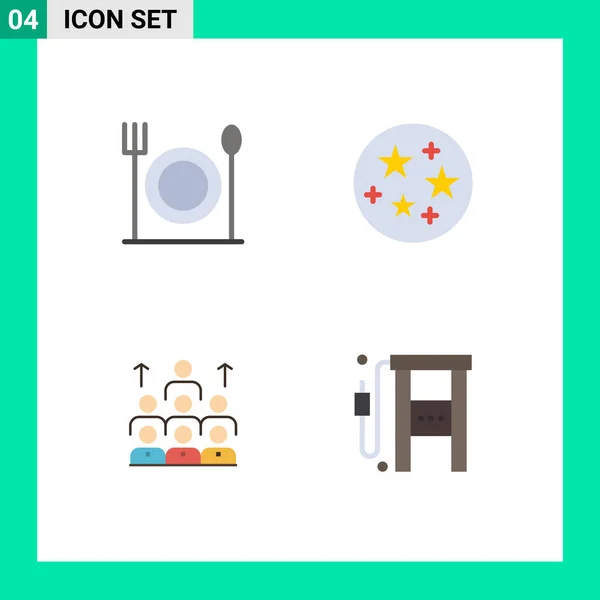 Universal Icon Symbols Gruppe Von Modernen Flachen Ikonen Für Essen — Stockvektor
