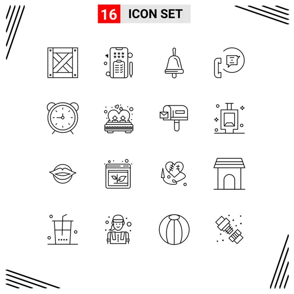 Stock Vector Icon Pack Sinais Linha Símbolos Para Temporizador Cronômetro —  Vetores de Stock