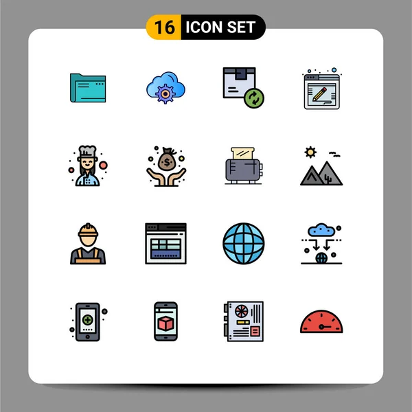 Universal Icon Symbols Group Modern Flat Color Linhas Comentários Envio — Vetor de Stock
