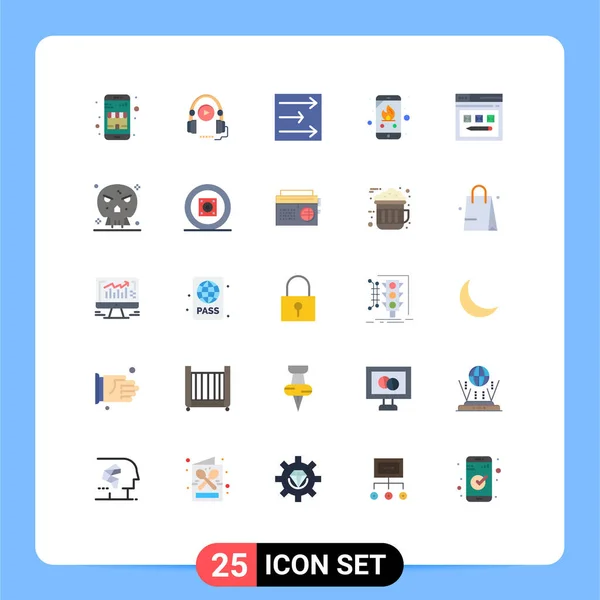 Paquete Iconos Vectoriales Signos Símbolos Línea Para Web Internet Flecha — Vector de stock