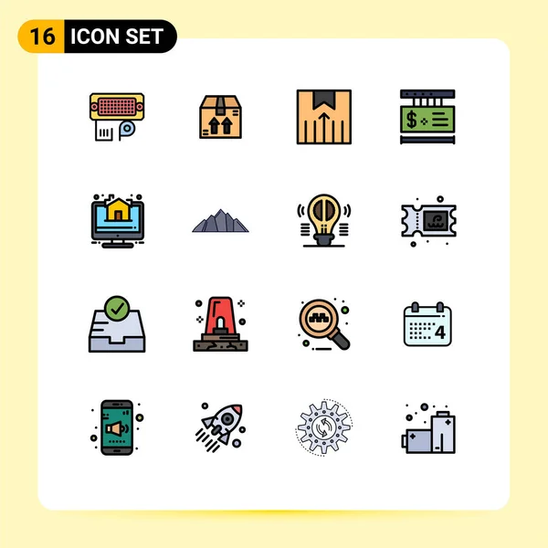 Stock Vector Icon Pack Sinais Linha Símbolos Para Propriedade Casa — Vetor de Stock