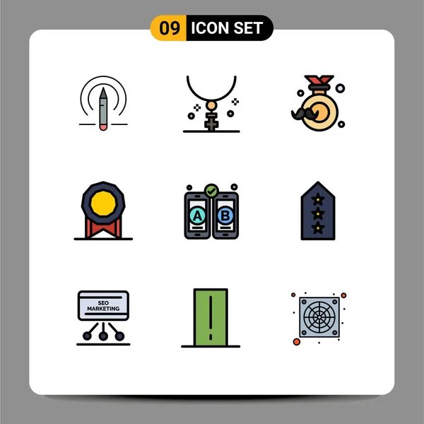 Universal Icon Symbols Gruppo Modern Filledline Flat Colori Sviluppo Licenza — Vettoriale Stock