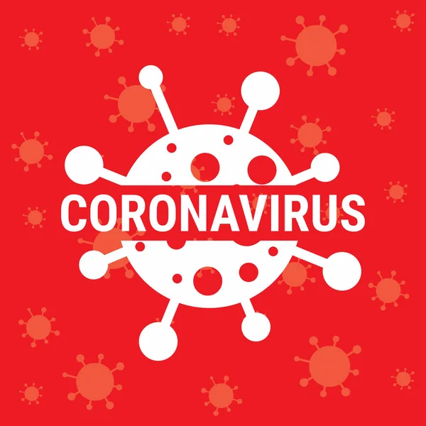 Coronavirus Aviso Sinal Vector Covid Poster Conscientização — Vetor de Stock