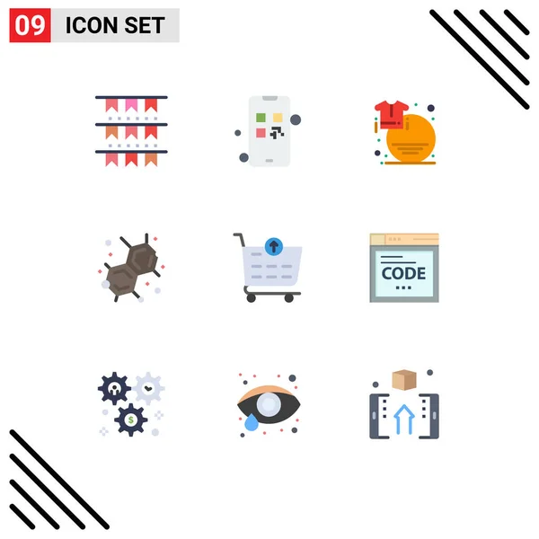 Universal Icon Symbols Grupo Cores Planas Modernas Comércio Eletrônico Laboratório — Vetor de Stock