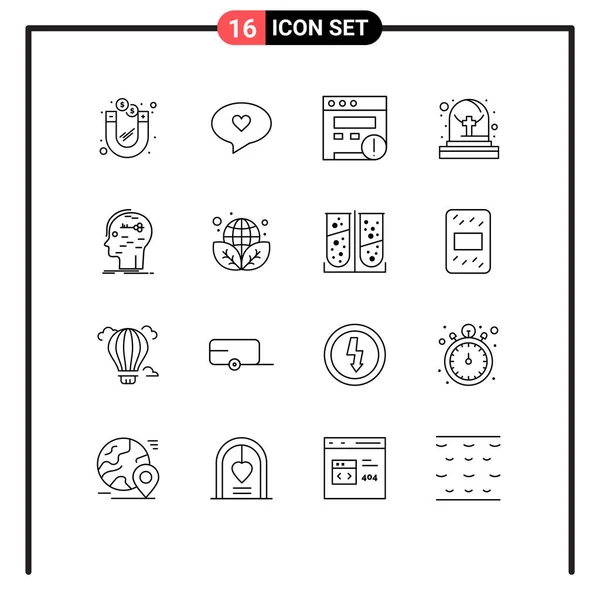 Universal Icon Symbols Group Modern Vázlatok Elme Hacker Seo Hack — Stock Vector