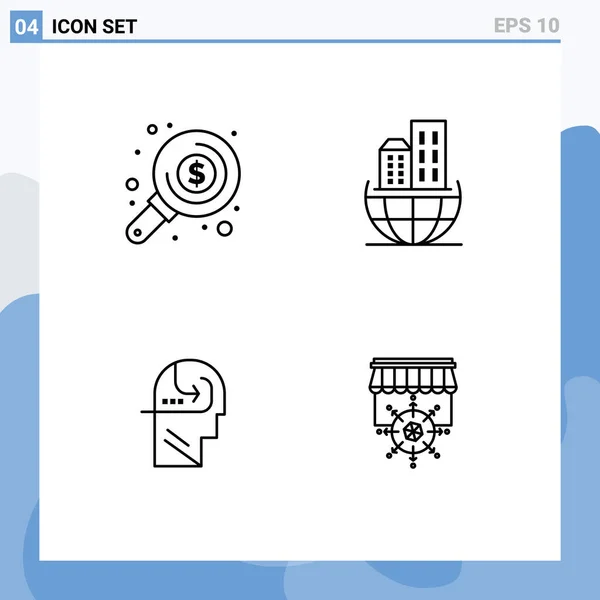 Conjunto Iconos Interfaz Usuario Moderna Símbolos Signos Para Encontrar Habilidad — Vector de stock