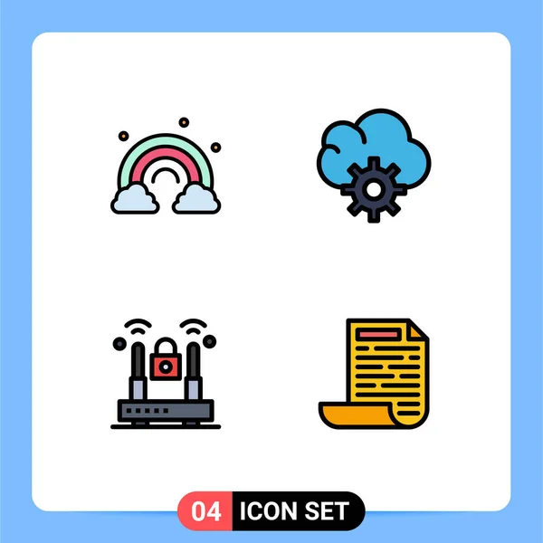 Stock Vector Icon Pack Sinais Linha Símbolos Para Natureza Bloqueio — Vetor de Stock