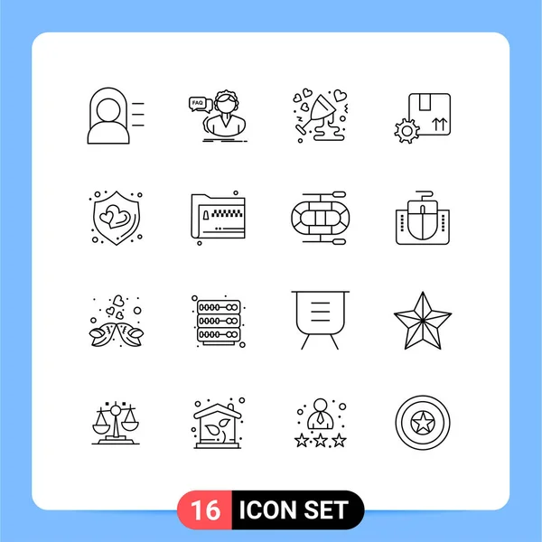 Creative Icons Modern Signs Symbols Love Premium Quality Anniversary Premium — Stock Vector